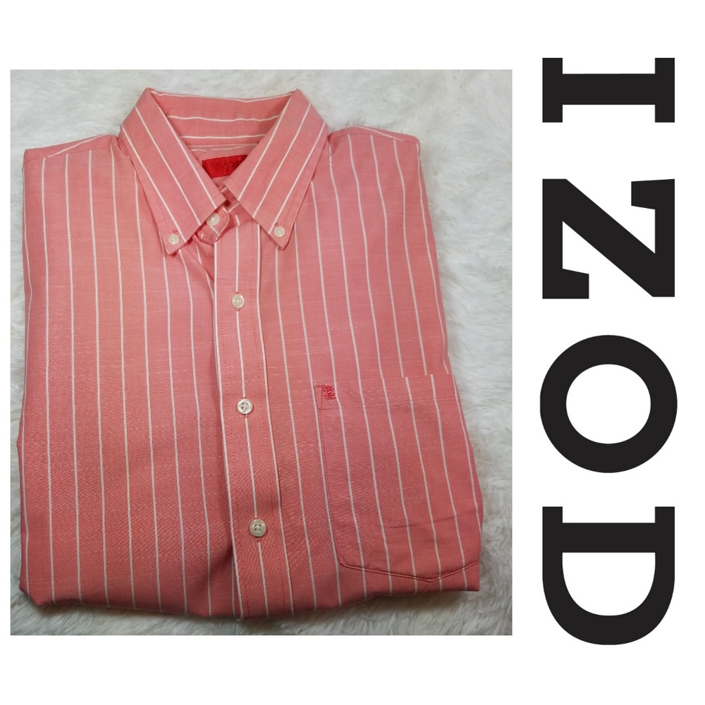Izod longsleve pinstripe button up sz. M